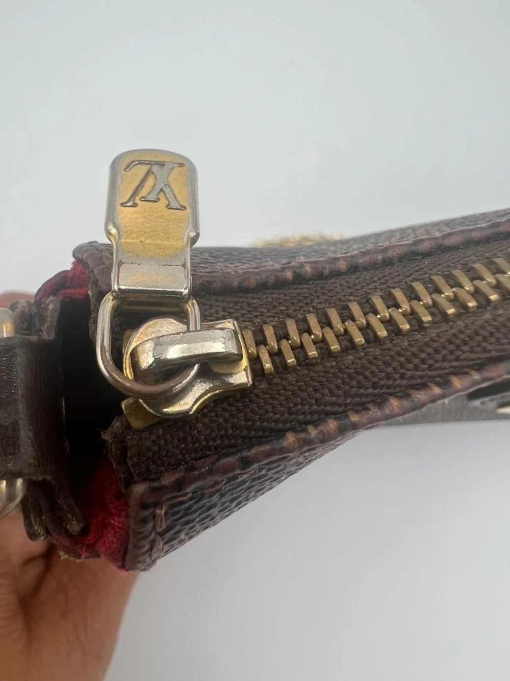 LV Damier Ebene Eva Clutch